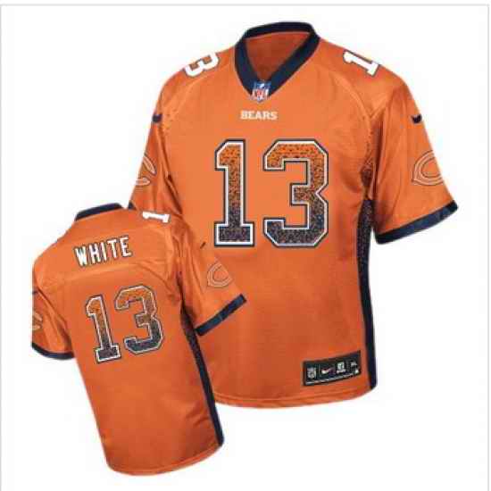 New Chicago Bears #13 Kevin White Orange Alternate Men Stitched NFL Elite Drift Fashion Jersey